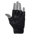 thumbnail image 4 of Mens Driving Gloves Basic Soft Goat Leather Fingerless Breathable Biker Motorcycle Riding Cycling Shooting Button Glove Half Finger, Black (Large), 4 of 6