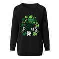 thumbnail image 4 of Goodeals Happy St. Patrick's Day Sweatshirts Women Cute Long Sleeve Crewneck Shirts Casual Loose Clover Shamrock Graphic Tops Irish Gift Pullover(Black,L), 4 of 5