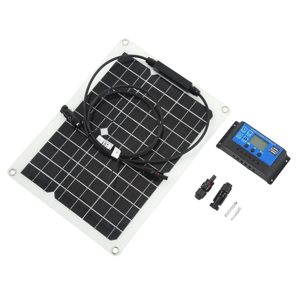 Panel Solar, Panel Solar Ambiental De 18 V Alta Tasa De Conversión Fotoeléctrica Controlador De Pantalla Grande De Laminación PET Con Conector Fotovoltaico Para Automóvil