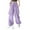Purple1, variant on tarylea Cargo Pants for Women Drawstring Elastic Waist Trousers Solid Color Cinch Bottom Pants with Multi Pockets Casual Loose Workout Pants