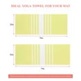 thumbnail image 6 of Yellow White Stripe Yoga Towel for Hot Yoga Non Slip, Modern Rustic Vertical Striped Yoga Mat Towel Absorbent Yoga Sweat Towels Microfiber Hot Yoga Blanket for Bikram Pilates 26"x70", 6 of 7