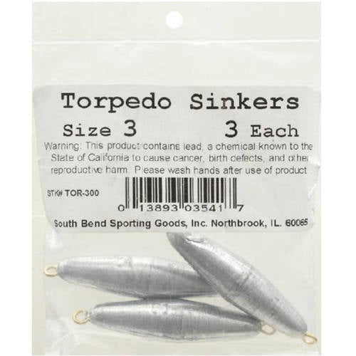 Details about   Torpedo Sinkers Fishing Sinkers 10 per pack 