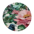 thumbnail image 4 of Patifu Flowers Plants Bird Round Tablecloth 100% Polyester Outdoor Fitted with Elastic Edge Stain-Resistant and Washable Ideal for Indoor and Outdoor Use Restaurants Weddings Parties 42"-46, 4 of 8