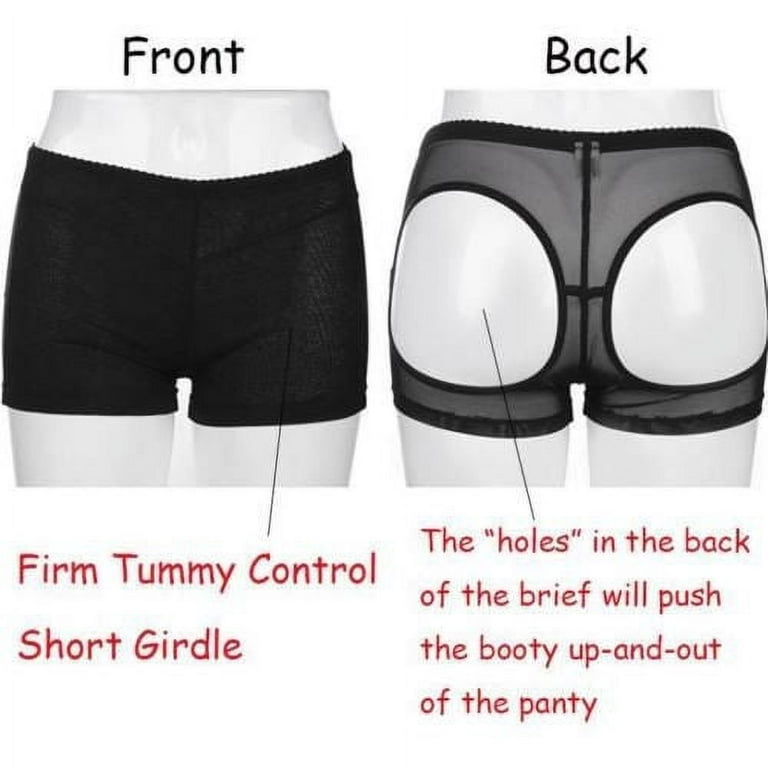 Women High Waist Control Panties Hollow Out Ass Hip Shaper Buttocks Big Ass  Lift Push Up Shapewear Women Open Hip Slim Briefs,black