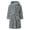 Gray, variant on Kids Hooded Fleece Robe Plush Bubble Flannel Bathrobe Soft Warm Lightweight Bathrobe with Belt & Pockets for Boys Girls 4-15 Years