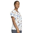thumbnail image 4 of Tooniforms Scrubs Top For Women V-Neck TF738, XXS, Cats And Dogs, 4 of 6