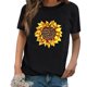 thumbnail image 2 of Gibobby Blusa Casual de Mujer Blouse Sleeve Tee Loose Tunic Women Printing Casual Shirts Tops Short Women's Blouse(Negro,XL), 2 of 4