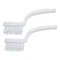 Grout Cleaner Brushes, V Shape Stiff Bristle Crevice Cleaning Brush, Shower Scrub Tool for Tile Floors, Tracks, Door Slot, Bathroom, Kitchen, Windows, 2 Pcs, 7.08x1.96"