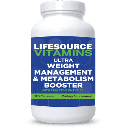 LifeSource Vitamins Ultra Weight Management for Women and Men - Garcinia, Alpha Lipoic & More - 120 Capsules