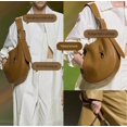 thumbnail image 4 of Underarm bag catwalk -capacity commuter hand warmer bag - wide shoulder strap single shoulder tote bag crescent bag, 4 of 4