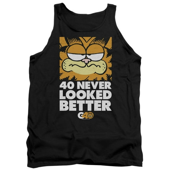 Garfield 40 Looks Adult Tank Top Black