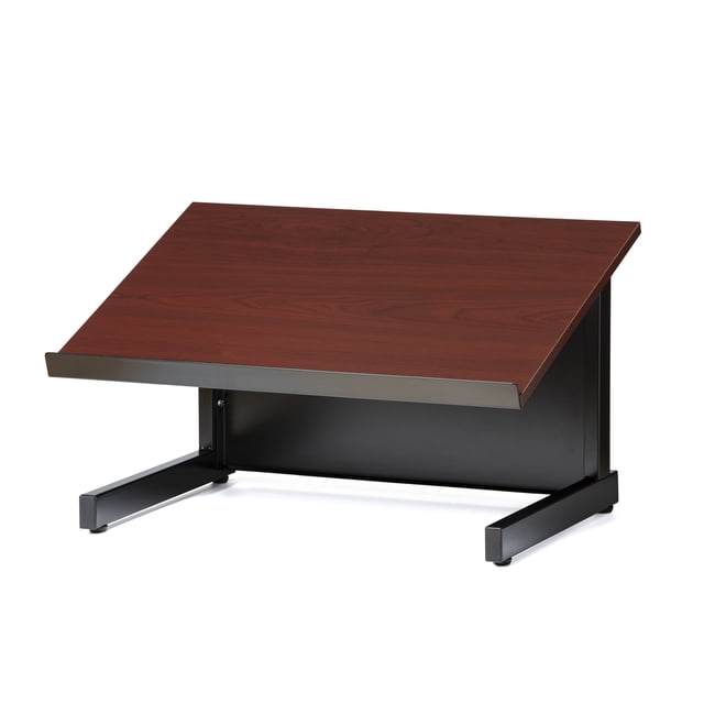 Audio Visual Direct Freestanding Tabletop Lectern, Black & Cherry (14" H x 18" D x 23.2" L)