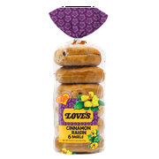 Loves Cinnamon Raisin Bagel 6-Pack with Soft Texture