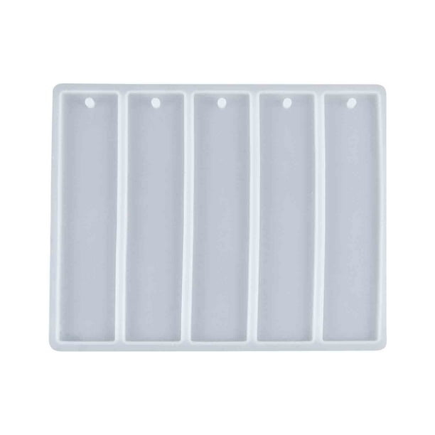 Moldes para hornear, molde para pasteles DIY, molde de silicona con forma de barra larga en blanco para marcapáginas
