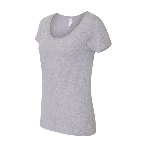 Gildan - Gildan - Softstyle Women's Deep Scoop Neck T-Shirt - 64550L ...