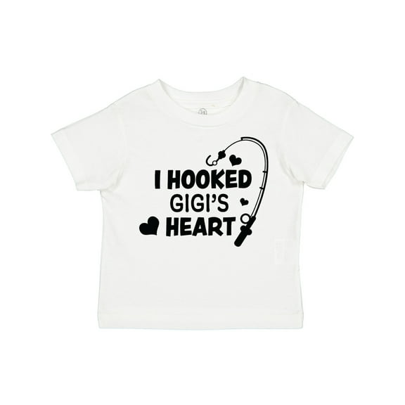Inktastic I Hooked Gigi's Heart with Fishing Rod Boys or Girls Toddler T-Shirt