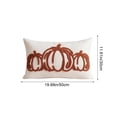 thumbnail image 3 of Btomtd Throw Pillow Covers 12 x 20 Inch, Tufted Embroidered Pumpkin Thanksgiving Fall Cushion Cases, Pillow Covers for Sofa Couch Bedroom, Brown, 3 of 6