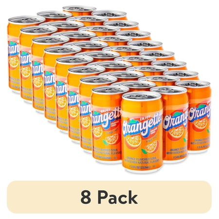 (8 pack) Great Value Orange Cola Soda Pop, 7.5 oz, 6 Pack Cans