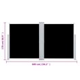 thumbnail image 4 of vidaXL Auvent Rétractable Double Face pour Patio 170x600 cm Noir, 4 of 5
