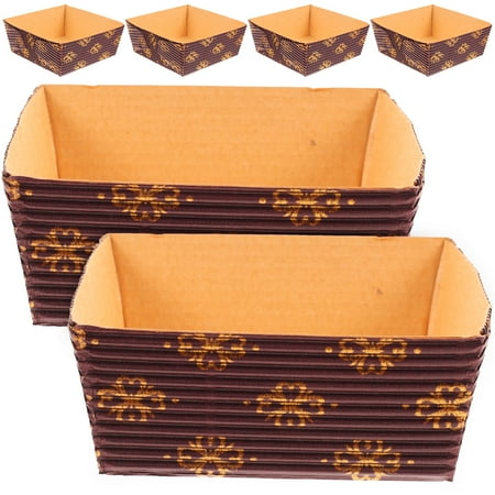 

25 Pcs Disposable Loaf Pans Restaurant Baking Cups Thicken Paper
