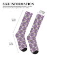 thumbnail image 5 of Bixox Violets Flowers Print Compression Socks,Compression Socks Women & Men Circulation for Medical,Running,Athletic, 5 of 7