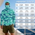 thumbnail image 6 of SEANATIVE Long Sleeve Sun Shirts for Men Fishing Hiking Running Tops Sun Hoodie Lightweight Breathable UV Protection Long Sleeve Rash Guard, S, Brachiosaurus Dinosaur Green Teal Camo, 6 of 7