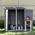 thumbnail image 2 of Outsunny 54.75''x29.5''x63'' Garden Storage Shed Asphalt Roof Wooden Timber Double Door Utility Storage House w/ Movable Shelf & Fixed Fittings, 2 of 10