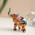 thumbnail image 4 of Colorful Abstract Elephant Figurine – Handcrafted Resin Sculpture, Modern Home Decor Accent, Unique Art Ornament, Gift for Animal Lovers, 4 of 5