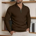 thumbnail image 2 of Fewfanhot Mens Shirts Quarter Zip Sweaters Slim Fit Long Sleeve Knitted Pullover Mock Neck Business Casual Dress Sweater, 2 of 6