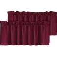 thumbnail image 1 of Cortinas opacas de 2 paneles para ventanas de cocina, baño, sala de estar y dormitorio, con privacidad, decorativas, con bolsillo para barra, cortas., 1 of 5