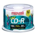 thumbnail image 1 of Maxell CD-R Lot de 50 Broche Supporte jusqu'à 700MB de Fichiers de Données Ou 80 Minutes de Musique, 1 of 1