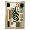 thumbnail image 2 of Ambesonne Monstera Tablecloth Rectangular Table Cover, Nature Mid Century Boho, 60"x90", Beige Evergreen Sepia, 2 of 3