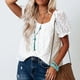 thumbnail image 3 of Top de lunares suizos para mujer,Top de lunares suizos para mujer Top de verano con mangas abullonadas para mujer Top con mangas abullonadas para mujer Estética elegante, 3 of 6