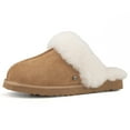 thumbnail image 5 of Parfeying Women's Sheepskin House Slippers Indoor Outdoor Shearling Shoes for Women, 5 of 8