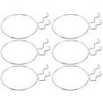 thumbnail image 1 of IFANLANDOR 6 Pcs Crochets pour Planche à Chevilles Argent Courbé Fer Robuste pour Rangement d'Outils, 1 of 8
