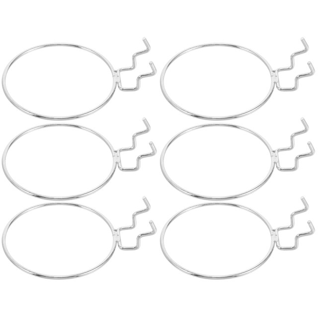 IFANLANDOR 6 Pcs Crochets pour Planche à Chevilles Argent Courbé Fer Robuste pour Rangement d'Outils