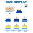 thumbnail image 5 of BLUEWING 8in Deck Brush Head with Hard Bristle Marine Scrubbing Washing Brush Outdoor Boat Cleaning Tools, Blue, 5 of 7