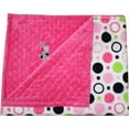 thumbnail image 2 of Lil Cub Hub 2BPHCHP-M Raccoon Minky Blanket - Hot Pink Circle Print with Hot Pink Dot, 2 of 4