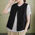 thumbnail image 1 of LOVZFMLL Cardigan for Women's Solid Color Sleeveless Round Neck Cardigan Blouse, 1 of 9