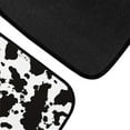 thumbnail image 5 of Renewold Black White Cow Print Automotive Floor Mats Set of 4, Universal Car Rugs Full Set with Anti-slip Backing Auto Protection for Car SUV Truck for Women Ladies, 5 of 7