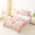 thumbnail image 5 of Erosebridal Easter Kids Twin Sheet Sets,Cute Rabbit Colorful Doughnut Pattern Bedding For Girls 3 Pieces, 5 of 6