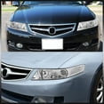 thumbnail image 3 of AJP Distributors Chrome Housing Clear Lens Signal Factory Style Headlights Driving Lights Lamps Assembly Pair Set LH RH Compatible/Replacement For Acura TSX CL9 2004 2005 2006 2007 2008 04 05 06 07 08, 3 of 8