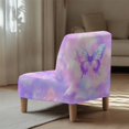 thumbnail image 5 of HELLHERO Pastel Butterfly Sky Elastic Bottom Armless Accent Chair Protector with Decorations, Comfortable Armless Chair Slipcover, 5 of 8
