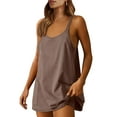 thumbnail image 2 of Qaspx Jumpsuits for Women Sleeveless Spaghetti Strap Rompers Loose Shorts Overalls with Pockets, 2 of 7