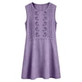 thumbnail image 6 of Summer Boho Dresses For Women 2026 Sleeveless Fashion Embroidered Casual Loose Round Neck Tank Dress Purple Beach Vacation Dress Sun Dresses With Pockets, 6 of 7