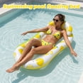 thumbnail image 4 of Inflatable Pool Float Lounger with Headrest – Portable Mesh Water Hammock Bed for Adults,Lemon Pattern Summer Float for Beach,Pool Parties & Swimming 1PC, 4 of 6
