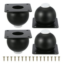 Uxcell Legs for Furniture Set of 4,  Heavy Duty Metal Sphere Furniture Feet with Rubber Pads for Dresser, Sofa, Tables, Bed and Cabinet(2.36", Matte Black)