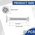 thumbnail image 2 of Uxcell Vis de Machine à Tête de Poêle, Vis Rondes en Acier Inoxydable 304 pour Armoire 50 5/32-32 x 1 Pouces, 2 of 7