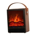 thumbnail image 4 of Chimenea eléctrica para decoración del hogar, escritorio, sala de estar Marrón, 4 of 9