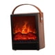 thumbnail image 4 of Calentador de chimenea eléctrico ajustable Decoración del hogar para el escritorio de la sala de estar del hogar Marrón, 4 of 9